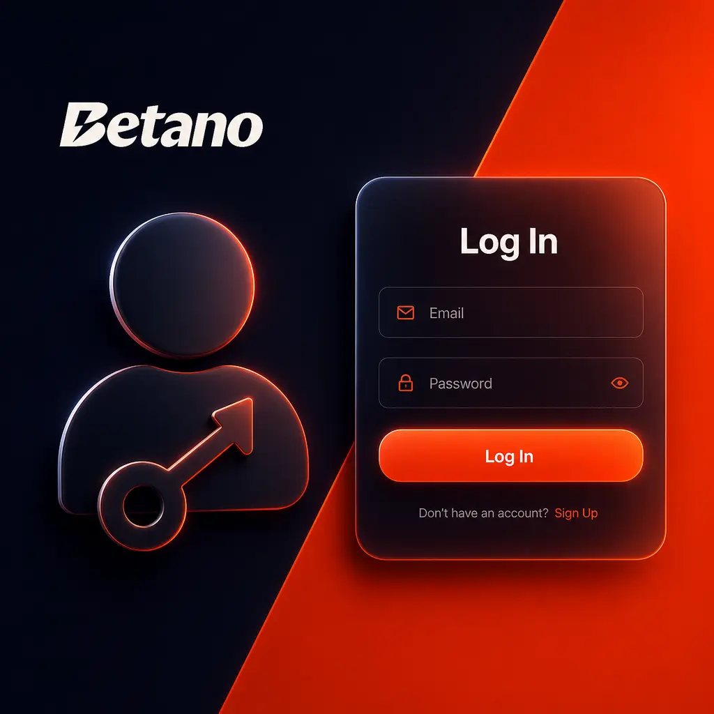 Pantalla de inicio de sesión en Betano para acceder a la cuenta, revisar saldo y gestionar apuestas activas.