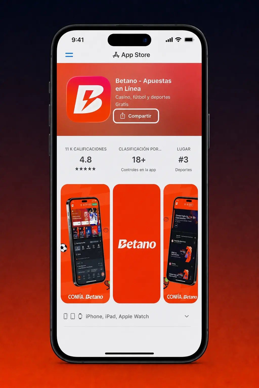 Pasos para instalar la app web de Betano en iPhone o iPad desde Safari usando iOS 15 o superior